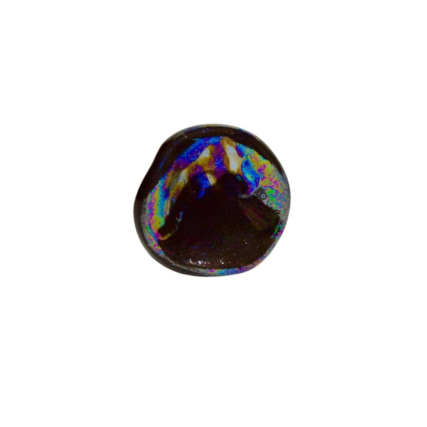 Perla Handcrafted pearl black ceramic ring banceramiche